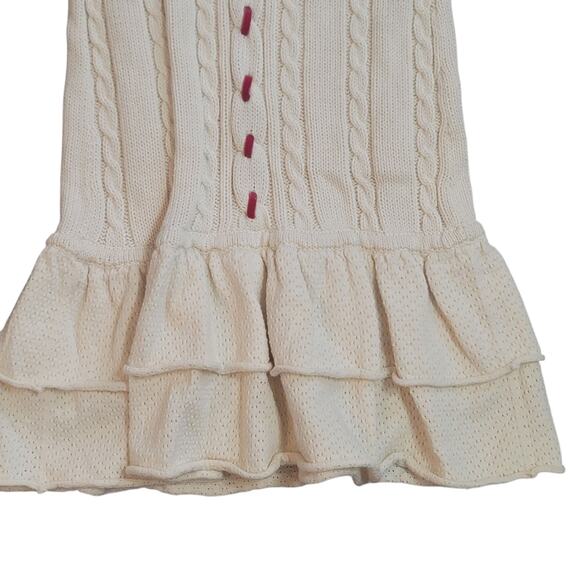 Hanna Andersson "Santa Lucia" Holiday Ivory Knit Dress Size 130 US 8 - Picture 4 of 9